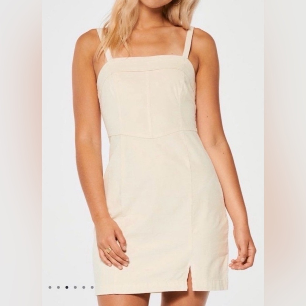 Hollister Corduroy Cream Mini Dress